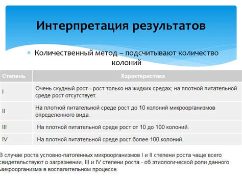 Анализ и интерпретация результатов