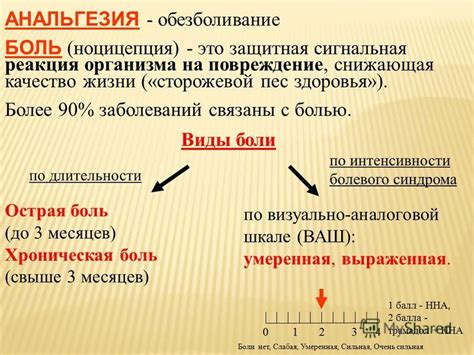 Анальгезия и обезболивание