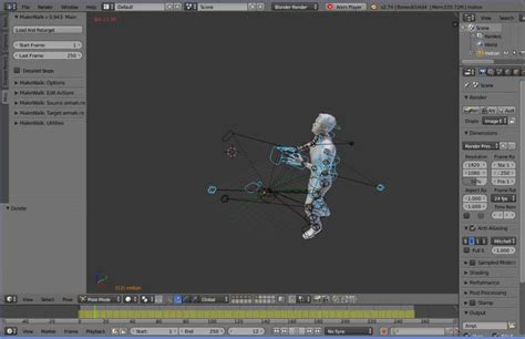 Анимация персонажей и объектов в Blender