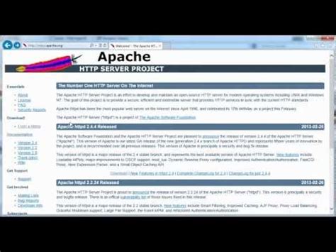 Выбор версии Apache для установки