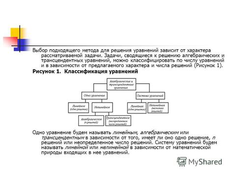 Выбор метода в зависимости от задачи