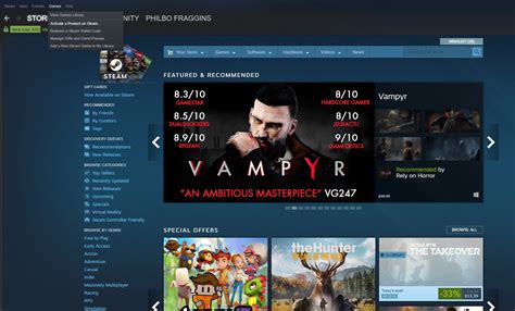 Добавление игры в библиотеку Steam