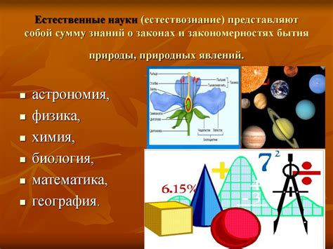 Естественные науки: открытие тайн природы и общества