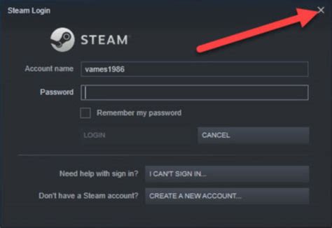 Запуск Steam и вход в аккаунт