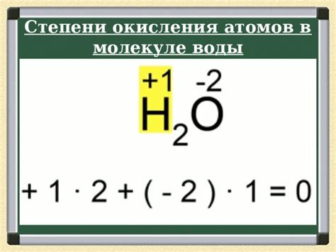 Значение суммарной степени окисления в молекуле