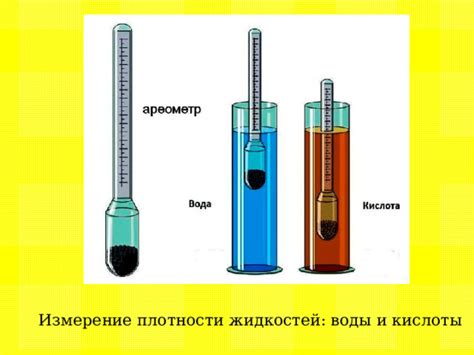 Измерение плотности жидкостей