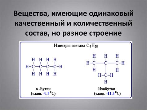 Изомерия веществ: классификация