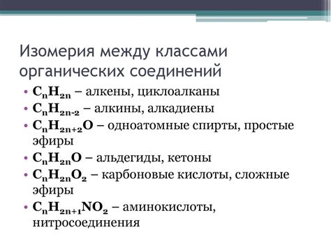 Изомерия веществ: общие черты