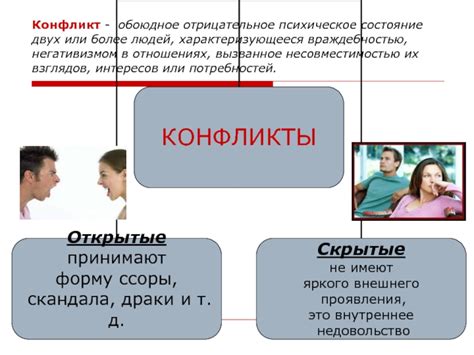 Каким образом конфликты могут повлиять на психическое состояние людей?