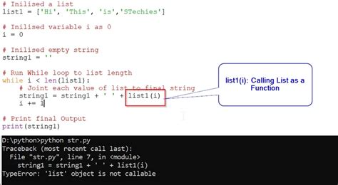 Как исправить ошибку "List object is not callable" в Python