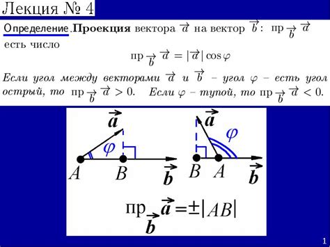 Метод определения проекции вектора