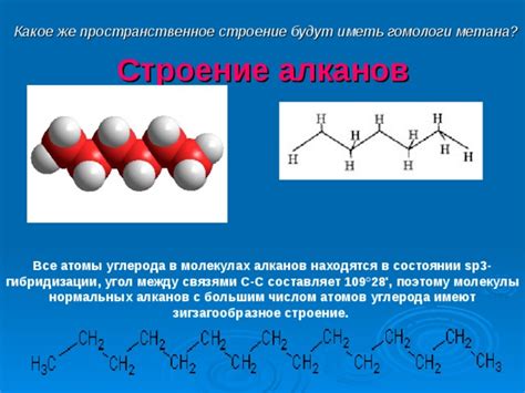 Молекулярное строение алканов и их свойства