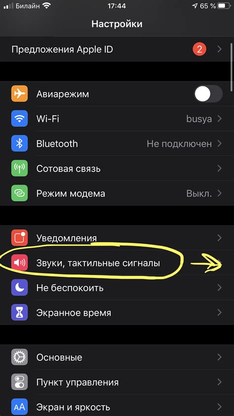 Настройки звонков в iOS