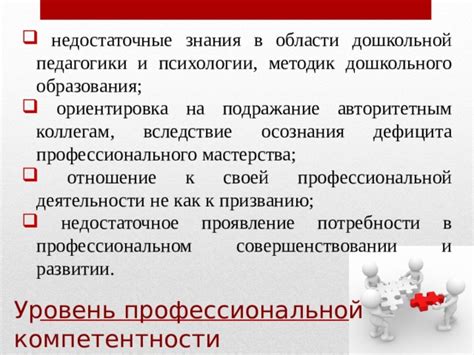 Недостаточные знания в области