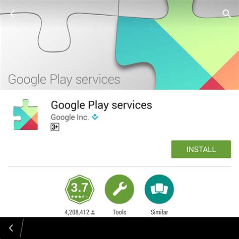 Обновите Google Play Сервисы