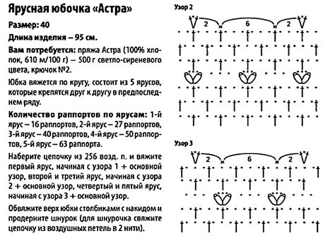 Описание основных узоров крючком