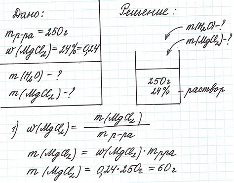 Определение концентрации воды в растворе