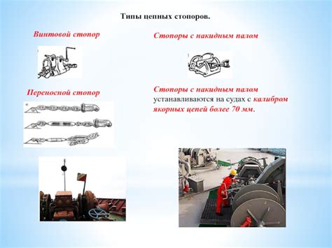 Основные типы стопоров