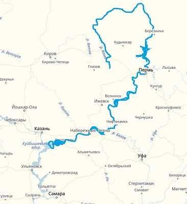 Особенности формирования реки Кама и Урал