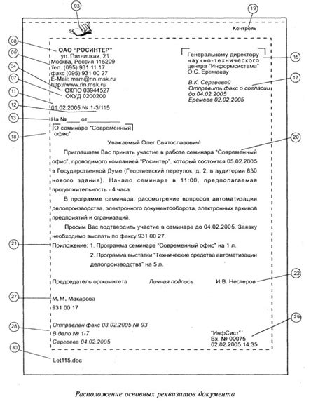 Оформление документа