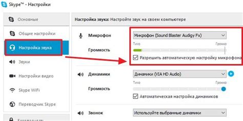 Перейдите в раздел звука