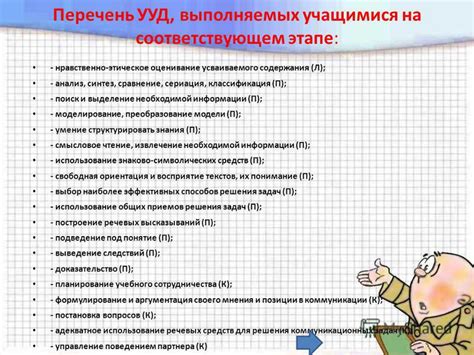 Перечень необходимой информации