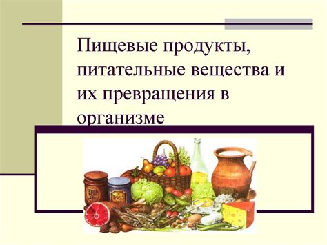 Питательные продукты и травы