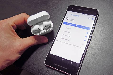 Подключение AirPods к устройству Android