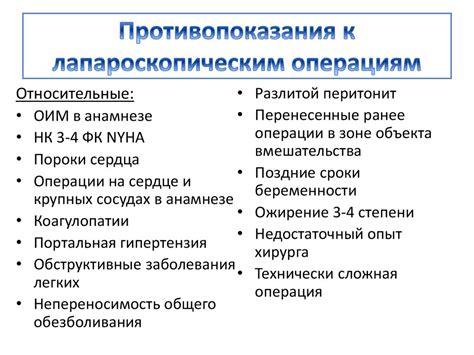 Показания и противопоказания к лазерным вмешательствам