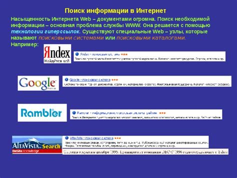 Пользование альтернативными поисковыми системами