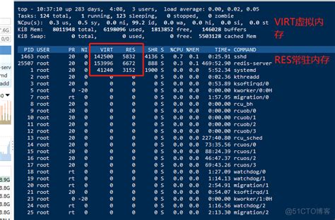 Понимание столбцов top: VIRT, RES, SHR и %MEM