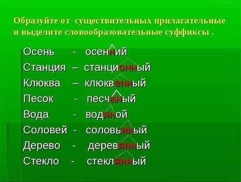 Практические примеры использования прилагательных