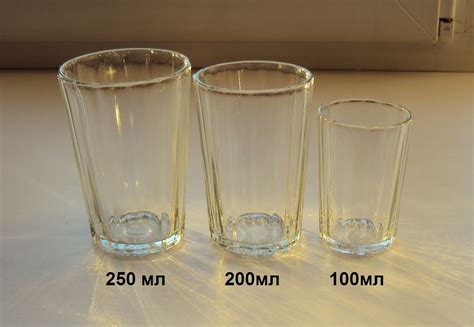 Применение граненого стакана 250 мл