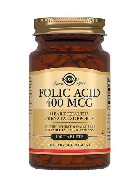 Применение Solgar folic acid 400 мкг