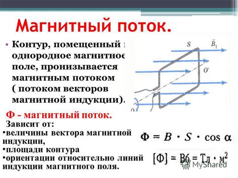 Пример расчета потока магнитного поля через поверхность