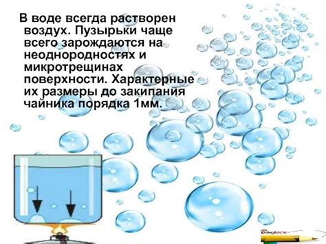 Причины появления пузырьков воды