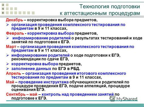 Проведение тестирования и корректировка описаний