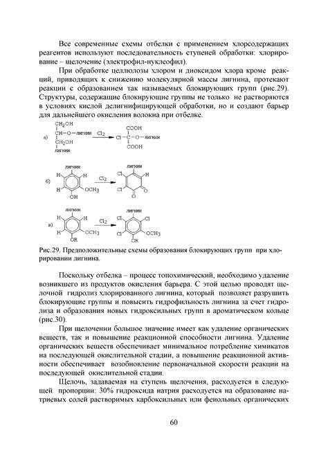 Процесс образования лигнина