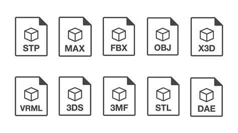 Различные форматы для хранения трехмерных моделей