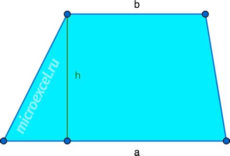 Расчет высоты трапеции