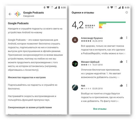 Рейтинг и рекомендации в Google Play