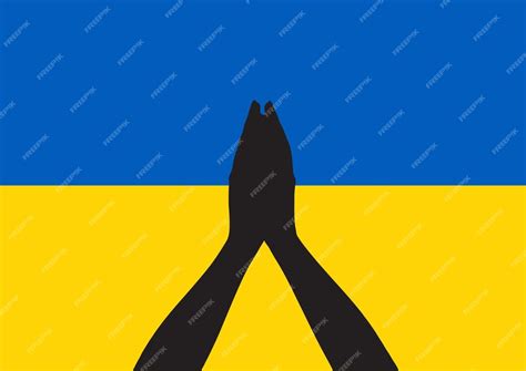 Силуэт Украины на флаге