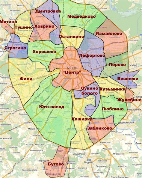 Симоновский район: размещение и границы в Москве