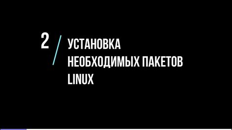 Скачивание необходимых пакетов