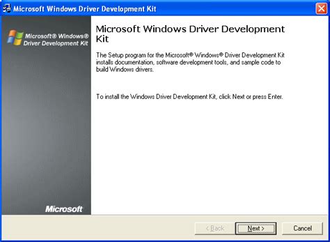 Скачивание Windows Driver Kit (WDK) с официального сайта