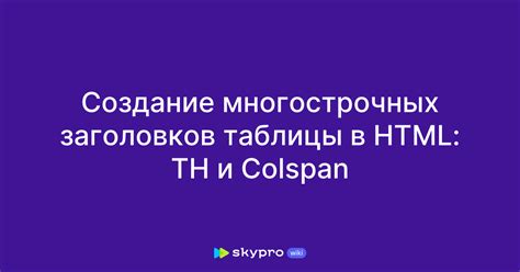 Создание заголовков и названий