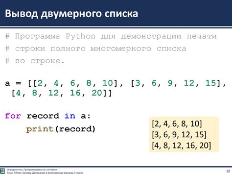 Создание пустого массива в Python