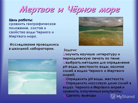 Состав и свойства воды Мертвого моря