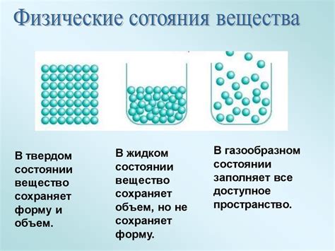 Температурные условия и агрегатное состояние