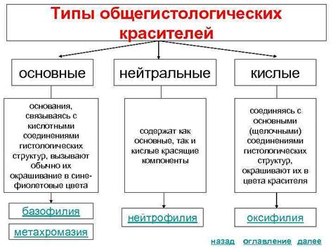 Типы красителей